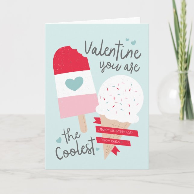 Tarjeta Festiva Coolest Valentine (Anverso)