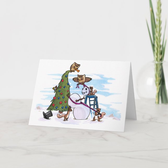 Tarjeta Festiva Cooperación en un país de las maravillas del (Anverso)