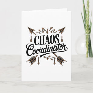 Tarjeta Festiva Coordinador de caos