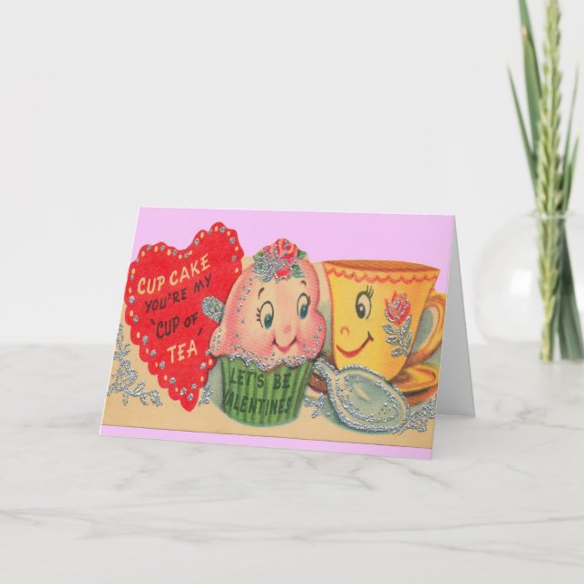 Tarjeta Festiva Copa de Tea Valentine (Anverso)
