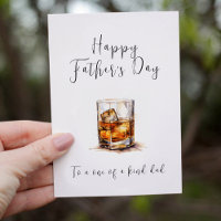 Copa de vino del Día del Padre acuarela feliz