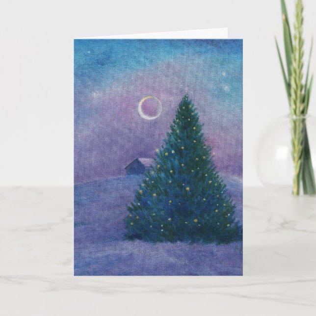 Tarjeta Festiva copia de estrellas de xmastree (Anverso)