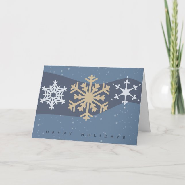 Tarjeta Festiva Copo de nieve (Anverso)