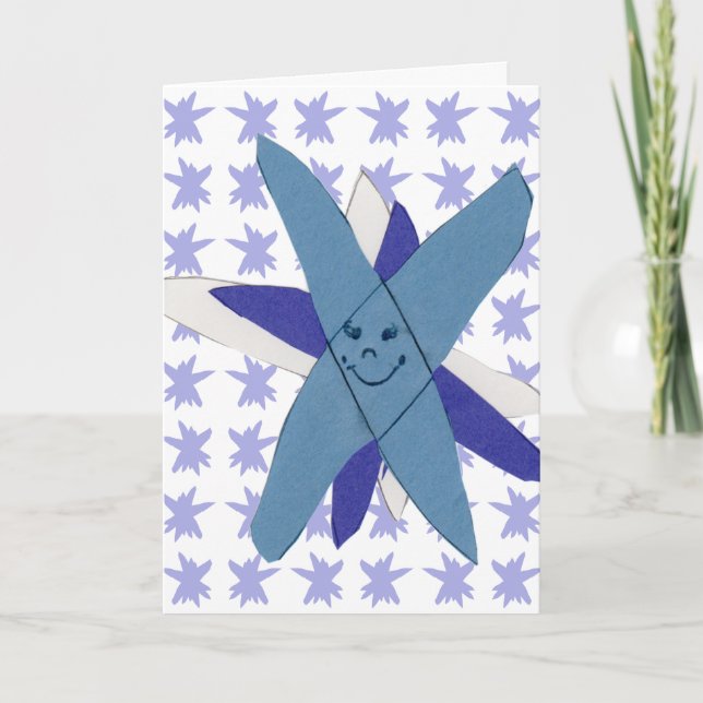 Tarjeta Festiva Copo de nieve (Anverso)
