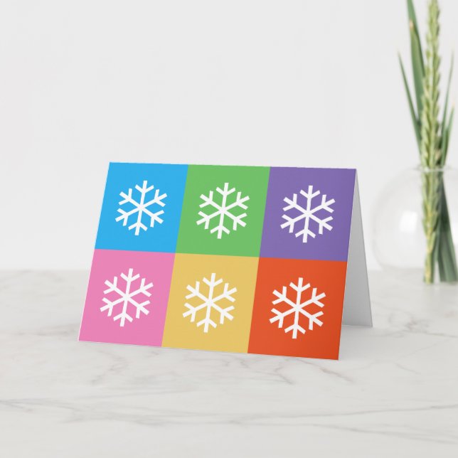 Tarjeta Festiva Copo de nieve (Anverso)