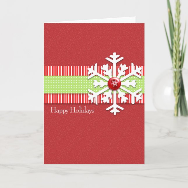 Tarjeta Festiva Copo de Nieve (Anverso)