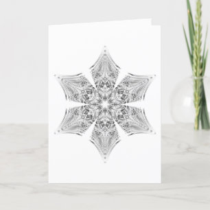 Tarjeta Festiva Copo de Nieve de Cristal