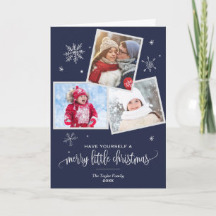 Tarjeta Festiva Copo de nieve de la marina   3 Foto de Navidades d