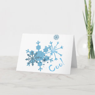 Tarjeta Festiva Copo de Nieve Divertido