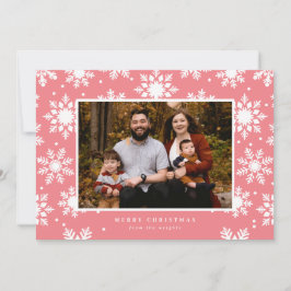 Tarjeta Festiva Copo de Nieve Negrita Plano en el Fondo 