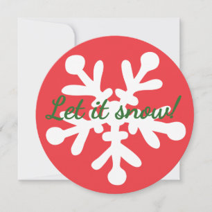 Tarjeta Festiva Copo de Nieve Redondo - Que Nieve