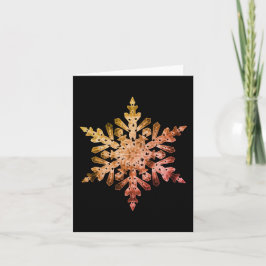 Tarjeta Festiva Copo Snowflake en negro