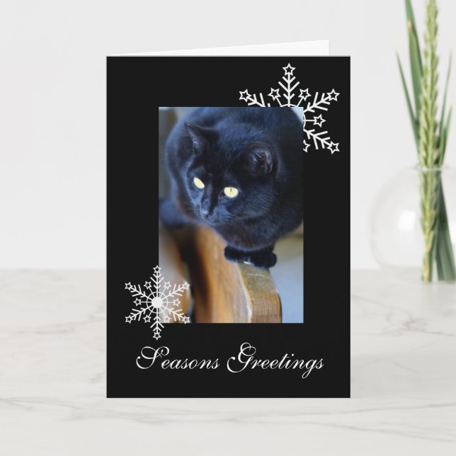 Tarjeta Festiva Copos de nieve (Anverso)