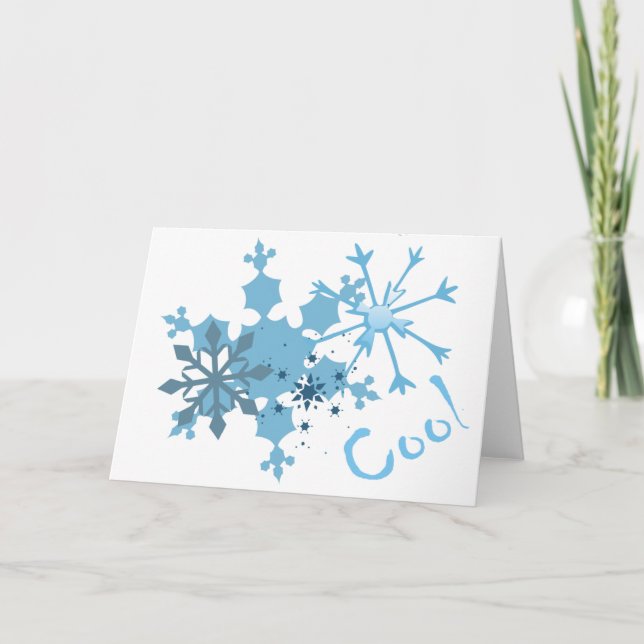 Tarjeta Festiva copos de nieve (Anverso)