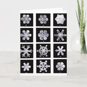 Tarjeta Festiva Copos de nieve