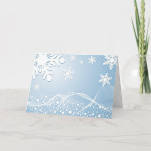 Tarjeta Festiva Copos de nieve