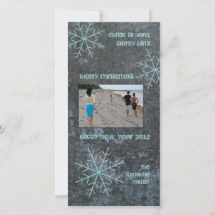 Tarjeta Festiva Copos de nieve