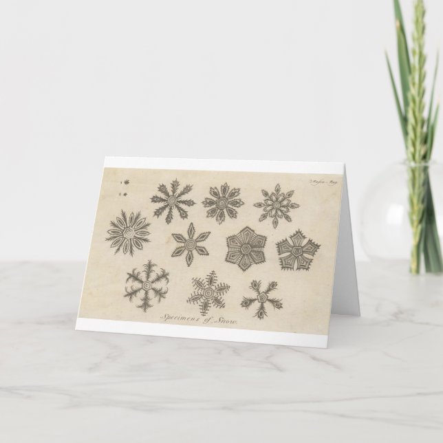Tarjeta Festiva Copos de nieve - 1791 (Anverso)