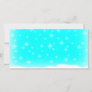 TARJETA FESTIVA COPOS DE NIEVE BABYBLUE