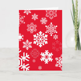 Tarjeta Festiva Copos de nieve blancos - Color del fondo del Perso