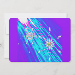 Tarjeta Festiva Copos de nieve con brillo