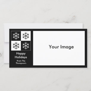 Tarjeta Festiva Copos de nieve de arte pop