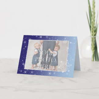 Tarjeta Festiva Copos de Nieve de Cristal