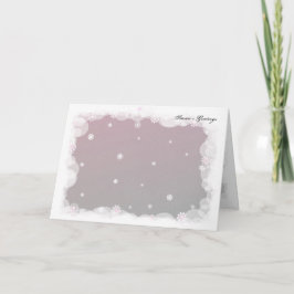 Tarjeta Festiva Copos de nieve de invierno.Plantilla