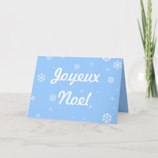 Tarjeta Festiva Copos de nieve de Joyeux Noel