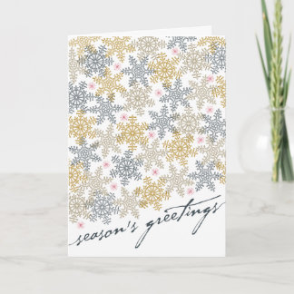 Tarjeta Festiva Copos de nieve festivos