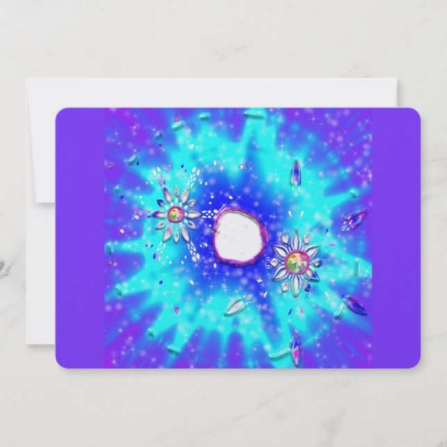 Tarjeta Festiva Copos de nieve festivos (Anverso)