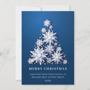 Tarjeta Festiva Copos de nieve Gremio Corporativo de Árbol de Navi