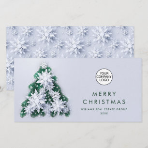 Tarjeta Festiva Copos de nieve Gremio Corporativo de Árbol de Navi