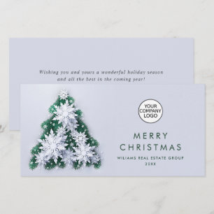 Tarjeta Festiva Copos de nieve Gremio Corporativo de Árbol de Navi