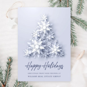 Tarjeta Festiva Copos de nieve Gremio Corporativo de Árbol de Navi