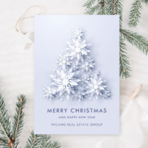 Tarjeta Festiva Copos de nieve Gremio Corporativo de Árbol de Navi