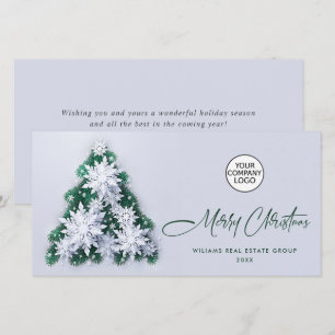 Tarjeta Festiva Copos de nieve Gremio Corporativo de Árbol de Navi