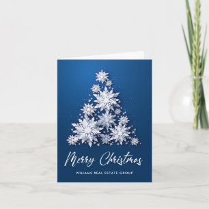 Tarjeta Festiva Copos de nieve Gremio Corporativo de Árbol de Navi