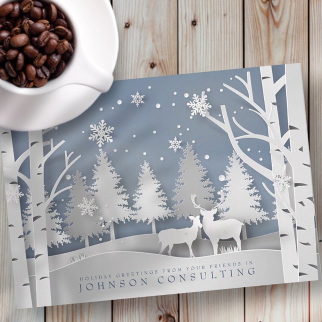Tarjeta Festiva Copos de nieve modernos | Saludos navideños (Subido por el creador)