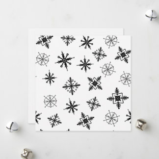 Tarjeta Festiva Copos de Nieve Navideños Simples