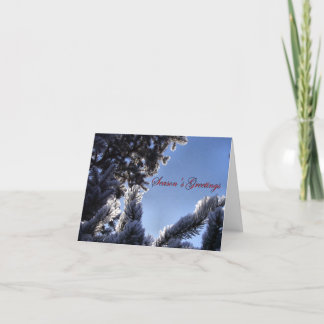 Tarjeta Festiva Copos de nieve y los saludos de la estación del