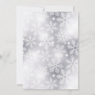 Tarjeta Festiva Copos de nieve y luces