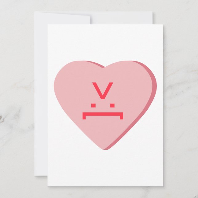 Tarjeta Festiva Coraón de Caramelo - Cara de Diablo (Anverso)