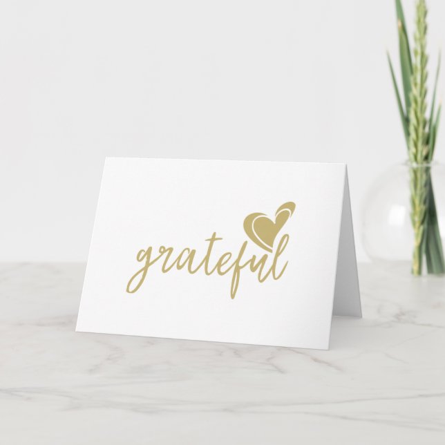 Tarjeta Festiva corazón agradecido (Anverso)