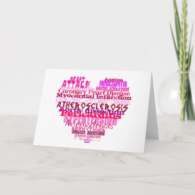 Tarjeta Festiva Corazón anti del el día de San Valentín (Anverso)