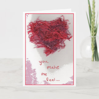 Tarjeta Festiva Corazón borroso - saludo del hilado del el día de