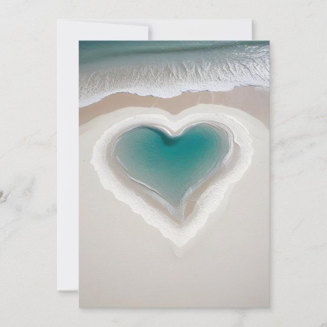 Tarjeta Festiva Corazón cálido e invitante (Anverso)