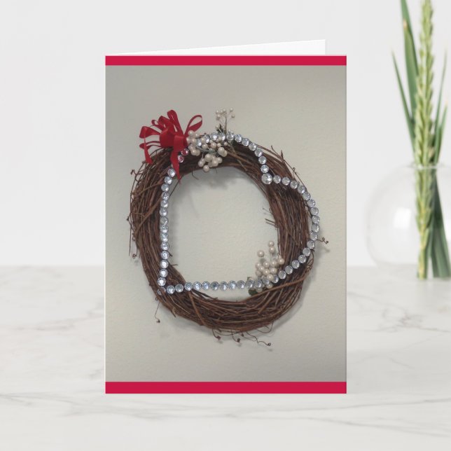 Tarjeta Festiva Corazón con las gemas (Anverso)