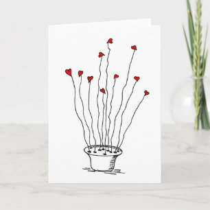 Tarjeta Festiva Corazón Daisys
