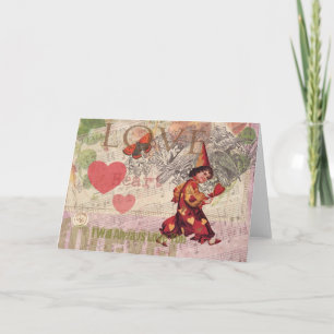Tarjeta Festiva Corazón de amor Dulce corazón San Valentín Querubí